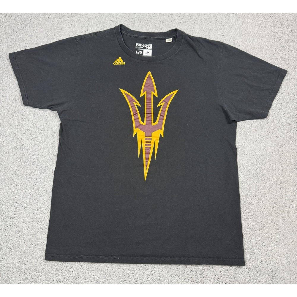 Adidas Arizona State Sun Devils Shirt Mens Large Black NCAA Football Go-To Tee